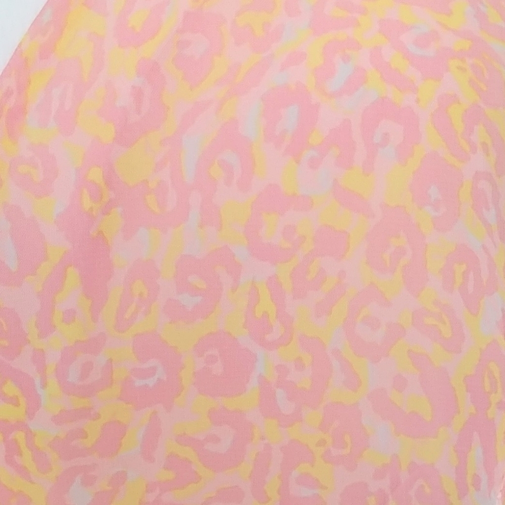 Betsey Johnson Dress‎ Size 14 Peach Call of the Wild Leopard Print Wrap FRO1W90 - Picture 9 of 13